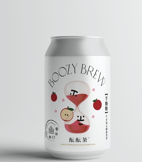 A Sugar, Halved · Apple Pomegranate Kombucha