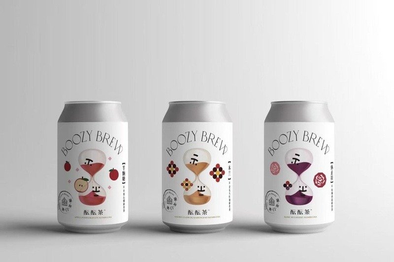 Boozy Brew kombucha cans